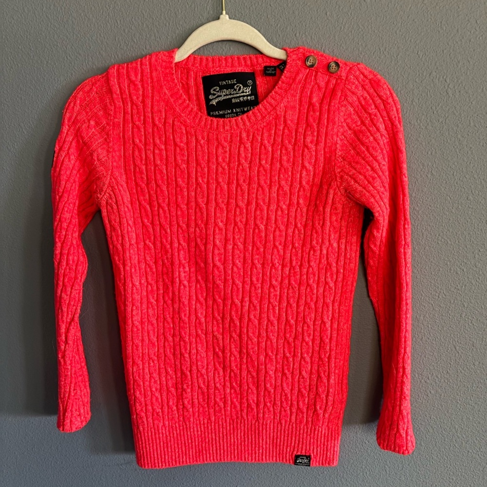 Superdry Bright Pink Knit Sweater